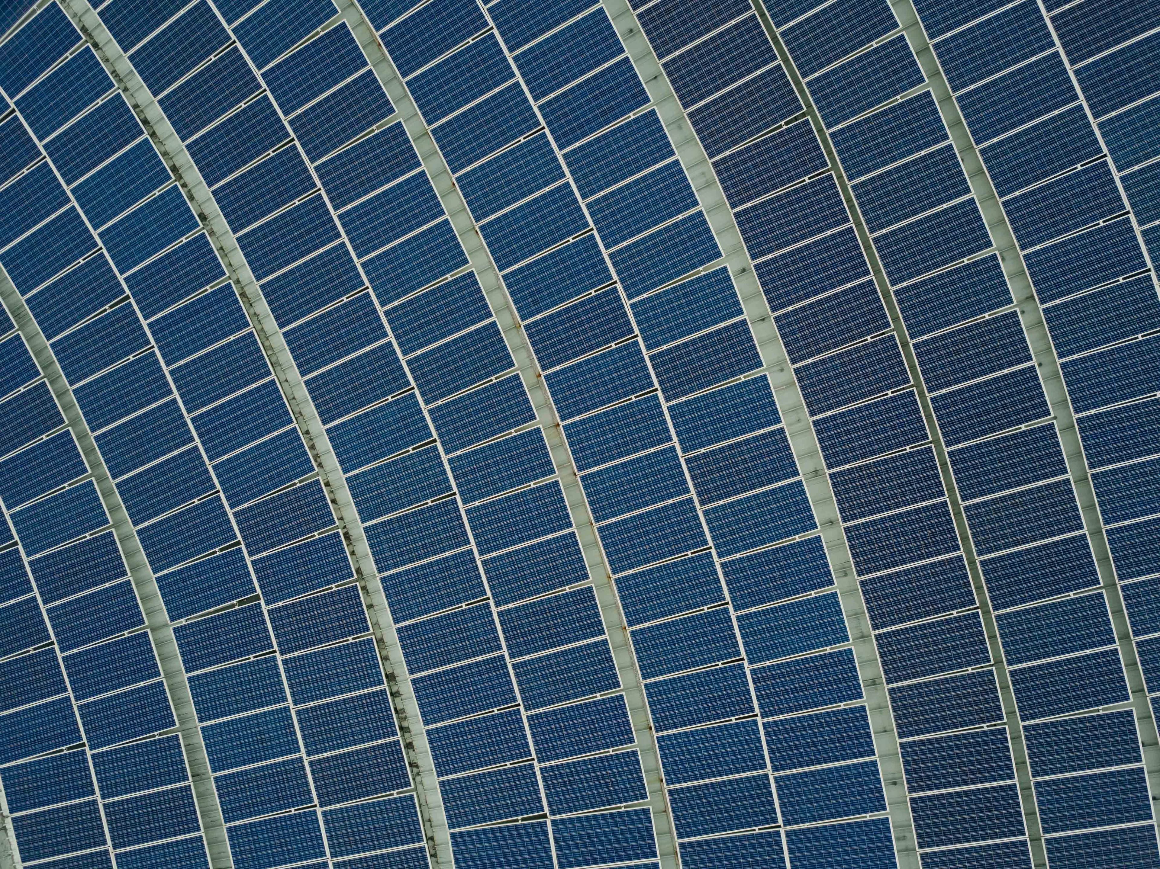 Solar panel mounting detail on a roof